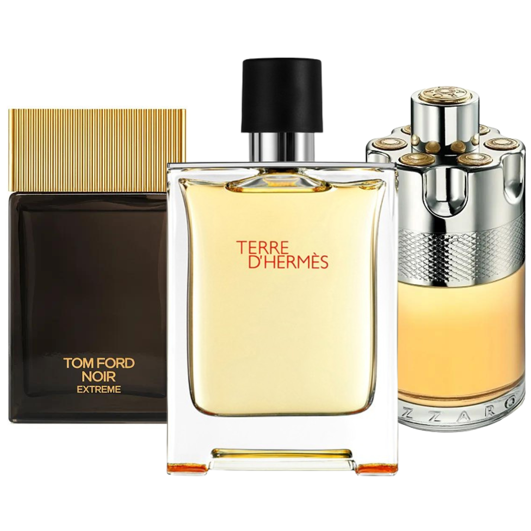 Set di 3 profumi Terre de’Herme, Azzaro Wanted, Tom Ford Noir Extreme 100ml